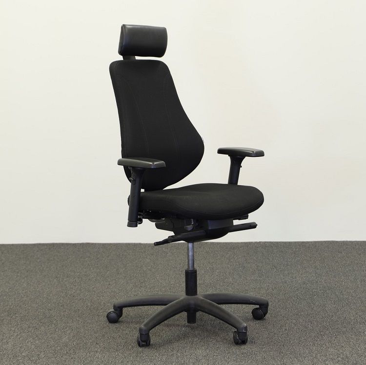 Officeline begagnad kontorsstol Surf med svart klädsel