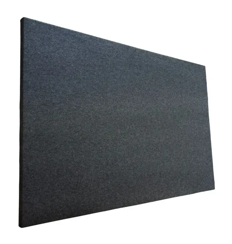Begagnad bordsskärm Dezibel från Zilenzio i mörkgrå färg. Mått: höjd 100 cm, bredd 150 cm, djup 4 cm.