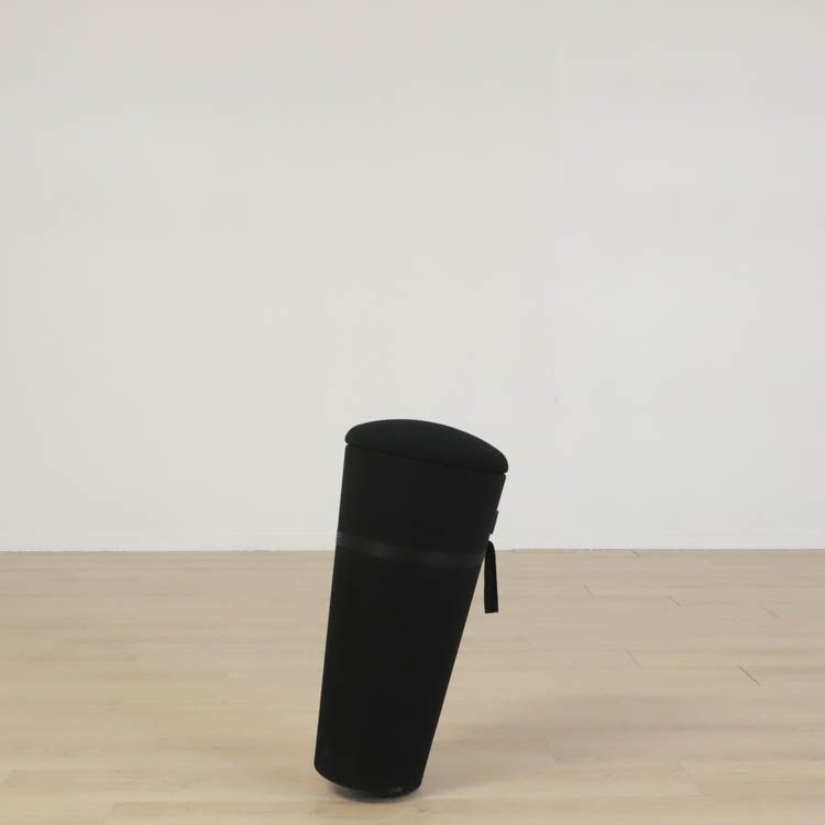 Begagnad balanspall Stand-up från Wilkhahn i svart. Mått: Höjd 65 cm och bredd 30 cm.
