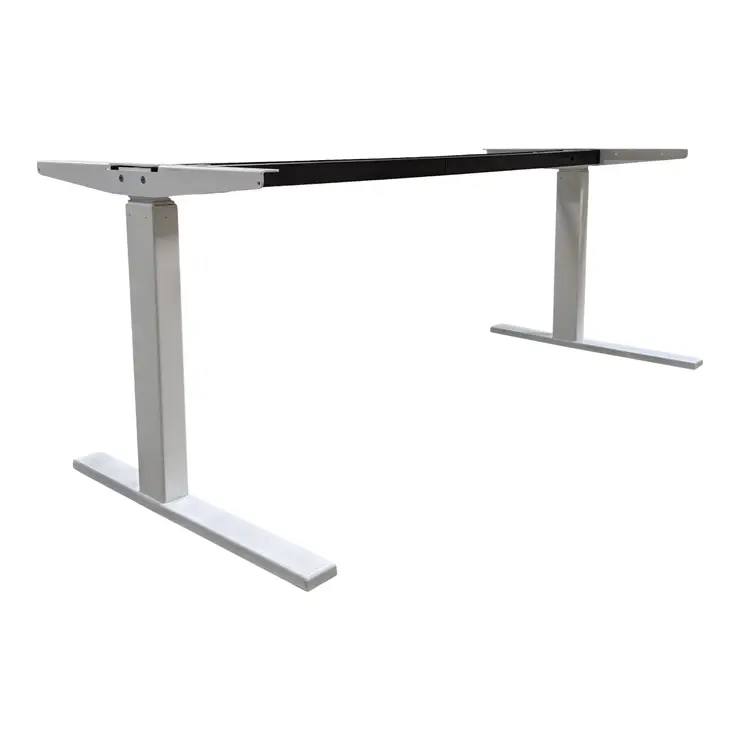 Begagnat elstativ från Linak. Vitt stativ med svart balk. Mått: Höjd 59-129 cm x Bredd 148-193 cm x Djup 65 cm. 