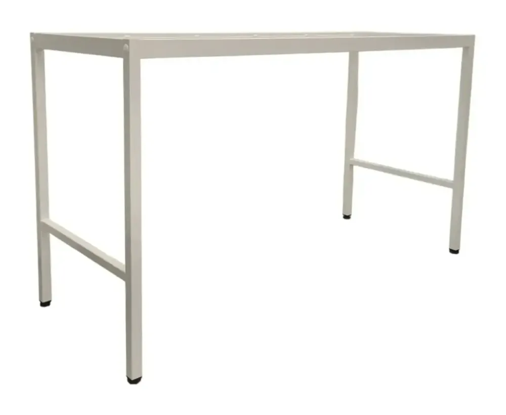 Begagnat vitt bordsstativ. Mått: Höjd 85 cm x Bredd 147,5 cm x Djup 57 cm.  