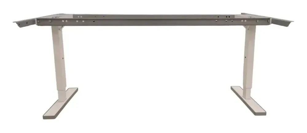 Begagnat konferensbordsstativ i flerfärgat utförande med vita och gråa toner. Höjd 63-90 cm x Bredd 168 cm x Djup 79,5 cm.