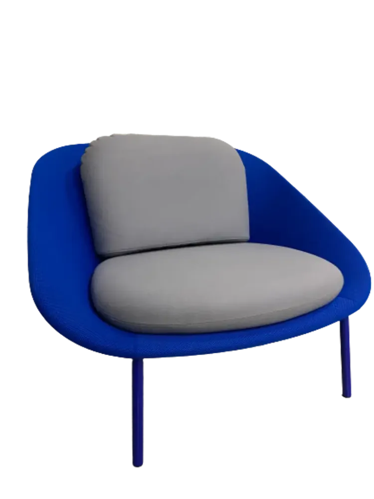 begagnad-Fåtölj-Offecct-Blå