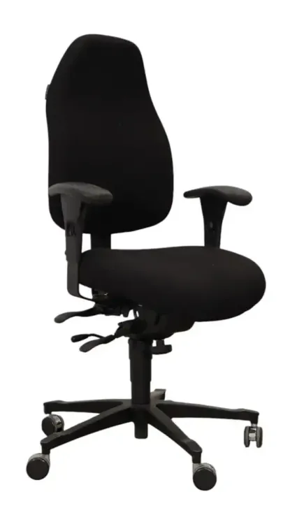 Begagnad kontorsstol 4000 från Malmstolen i svart färg. Mått: Höjd: 134 cm, Bredd: 70 cm, Djup: 70 cm. 