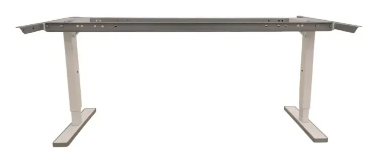 Begagnat konferensbordsstativ i flerfärgat utförande med vita och gråa toner. Höjd 63-90 cm x Bredd 168 cm x Djup 79,5 cm.
