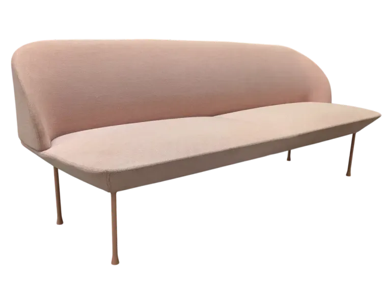 Muuto Oslo begagnad soffa 3-sits rosa textilklädsel