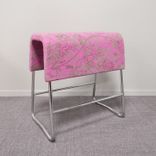 Begagnad-Barpall-Materia-rosamönstrad 