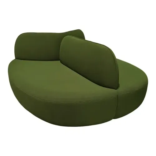 Begagnad soffa La Isla från Sancal i grönt. Mått: Höjd 78 cm, Bredd 190 cm, Djup 160 cm. Sitthöjd är på bekväma 38 cm. 