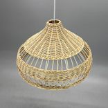 Begagnad taklampa i rotting. Mått: diameter 63 cm och höjd 39 cm. 