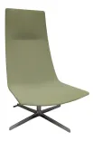 Begagnad fåtölj Catifa 60 från Arper i ljusgrönt tyg. Mått: Höjd: 109 cm, Bredd: 73 cm, Djup: 73 cm. 