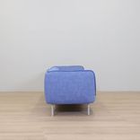 Begagnad soffa Gather från Edsbyn i blåmelerat tyg. Mått: Höjd: 73 cm Sitthöjd: 42 cm Bredd: 235 cm Djup: 80 cm. 