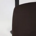 Begagnad konferensstol Atlas från Lammhults i brunt med kromad stålram. Mått: Höjd 50 cm, sittdjup 46 cm, sittbredd 42 cm. 