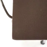Begagnad konferensstol Atlas från Lammhults i brunt med kromad stålram. Mått: Höjd 50 cm, sittdjup 46 cm, sittbredd 42 cm. 