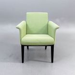Begagnad fåtölj Lazy från Swedese i grönt. Mått: Bredd: 71 cm, Djup: 77 cm, Höjd: 78 cm, Sitthöjd: 45 cm. 