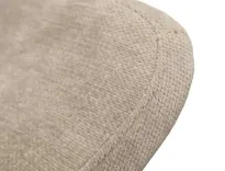 Begagnad fåtölj Bone från Materia klädd i beige/grått tyg Rinaldi18, kromat stativ. Mått: Höjd 75 cm, Bredd 77 cm, Djup 67 cm, sitthöjd 42 cm. 