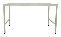 Begagnat vitt bordsstativ. Mått: Höjd 85 cm x Bredd 147,5 cm x Djup 57 cm.  