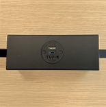 Begagnat konferensbord från Muuto i ek med integrerade LED-armaturer, eluttag och anslutningspunkter. Mått: Bredd 480 cm, Djup 140 cm, Höjd 72 cm. 