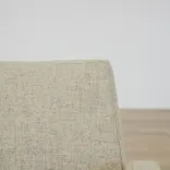 Begagnad fåtölj CD Lobby från Inno i beige tyg. Mått: höjd: 80,5 cm, Sitthöjd: 43,5 cm, Sittbredd: 49 cm, Sittdjup: 50 cm. 