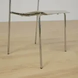 Begagnad konferensstol Campus från Lammhults i grått med kromade ben. Mått: Totalhöjd 74 cm, sitthöjd 43 cm, ryggbredd 47 cm, sittbredd 39 cm och sittdjup 40 cm. 