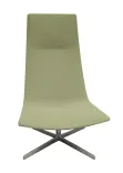 Begagnad fåtölj Catifa 60 från Arper i ljusgrönt tyg. Mått: Höjd: 109 cm, Bredd: 73 cm, Djup: 73 cm. 