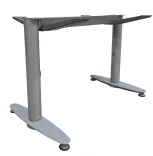 Begagnat bordsstativ från Kinnarps i grå färg. Justerbart mellan 57 till 80 cm, Bredd 86 cm djup 50 cm. 