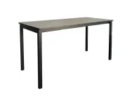 Begagnat konferensbord från Gärsnäs i ljusgrått med svart stativ. Mått: höjd 72 cm, bredd 140 cm samt djup 70 cm. 