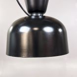 Begagnad svart taklampa från Hem, modell Alphabeta Uno. Mått: Diameter 19 cm och höjd 29 cm.