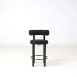 Begagnad barstol Fat Stool från Tom Dixon i svart. Mått: Sitthöjd 66 cm, höjd 89 cm, bredd 53 cm och djup 47 cm.