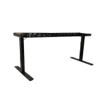 Begagnat Höj/sänkbart elstativ från Holmbergsbordet. I svart färg. Justerbar höjd. Höjd 68 cm x Bredd 140 cm x Djup 70 cm