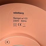 Begagnad rosa taklampa w103 Sempe s1 från Wästberg. Mått: Diameter 28 cm, Höjd 13.5 cm. 