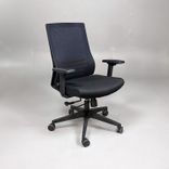 Begagnad kontorsstol Chairly från SA Möbler i svart. Mått: sitthöjd på 46–56 cm. 