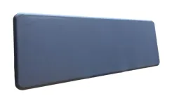 Begagnad bordsskärm Softline från Abstracta i ljusblå färg. Mått: Höjd 60 cm x Bredd 180 cm x Djup 5 cm. 