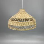 Begagnad taklampa i rotting. Mått: diameter 63 cm och höjd 39 cm. 