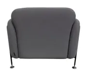 Begagnad fåtölj Mega Armchair från Massproductions i grått tyg. Mått: Höjd 79 cm x Bredd 100 cm x Djup 90 cm Sitthöjd: 42 cm. 