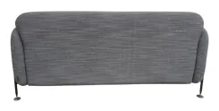 Begagnad soffa Mega från Massproductions i mörkgrått. Mått: höjd 79 cm, bredd 180 cm samt djup 90 cm, sitthöjd 42 cm. 