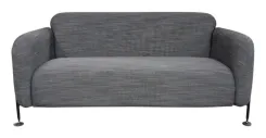 Begagnad soffa Mega från Massproductions i mörkgrått. Mått: höjd 79 cm, bredd 180 cm samt djup 90 cm, sitthöjd 42 cm. 