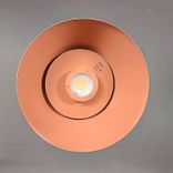 Begagnad rosa taklampa w103 Sempe s1 från Wästberg. Mått: Diameter 28 cm, Höjd 13.5 cm. 