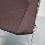 Begagnad konferensstol från Swedese modell Happy. I brunlila tyg med kromat underrede. Mått: bredd 62 cm, djup 54 cm, höjd 84 cm, sitthöjd 45 cm. 