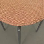 Källemo Cobra begagnad pall orange textilklädd sits och silverlackerade ben