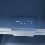 Begagnad öppen förvaring Stacked från Muuto i blått. Mått: bredd 120 cm, djup 35 cm och höjd 104 cm. 