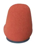 Begagnad fåtölj Oppo från Blå Station i orange tyg. Mått: Höjd 72 cm x Bredd 67 cm x Djup 95 cm. 