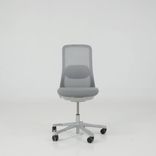 Begagnad kontorsstol SoFi 7500 från HÅG utan armstöd, i grått. Mått: Höjd 39–58 cm, sitthöjd 49 cm, sittbredd 43 cm, sittdjup 43 cm. 