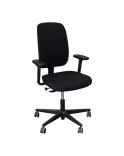Begagnad kontorsstol Eos från Savo i svart. Mått: Sitthöjd: 45-59 cm, Höjd 111 cm x Bredd 63 cm x Djup 63 cm.