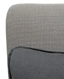 Begagnad soffa från Pedrali modell Social i färgerna blå, ljusblå och svart. Mått: Höjd 76,5 cm x Bredd 177 cm x Djup 57 cm, sitthöjd 38 cm. 