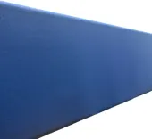 Begagnad bordsskärm Softline från Abstracta i mörkblått tyg. Mått: Höjd 60 cm, Bredd 180 cm, Djup 5 cm. 