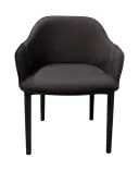 Begagnad konferensstol Softshell från Vitra i lila med svart underrede. Mått: höjd 80,5 cm, bredd 55 cm och djup 57 cm, sitthöjd 48 cm. 