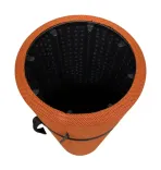 Begagnad balanspall Stand Up från Wilkhahn i orange/svart färg. Mått: Höjd 69 cm, bredden 31 cm, djup 31 cm. 