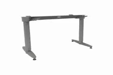 Begagnat Höj- och sänkbart elstativ från Kinnarps i grå färg. Mått: Höjd 62 cm x Bredd 50 cm x Djup 72 cm.