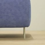 Begagnad soffa Gather från Edsbyn i blåmelerat tyg. Mått: Höjd: 73 cm Sitthöjd: 42 cm Bredd: 235 cm Djup: 80 cm. 