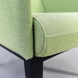 Begagnad fåtölj Lazy från Swedese i grönt. Mått: Bredd: 71 cm, Djup: 77 cm, Höjd: 78 cm, Sitthöjd: 45 cm. 